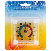 Термометр оконный биметаллический, квадратный ТББ на блистере